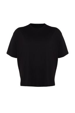 TRENDYOL MAN Siyah Buyuk Beden Oversize/Genis Kesim Rahat Cicek Bask?l? %100 Pamuklu T-Shirt TMNSS23TS00136 - Trendyolmilla фото 13