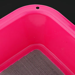 Сито пластмассовое Квадро 20х20см, h6,5см, цвета в ассортименте: салатовый, фуксия, голубой (24,2х22,3х6,5см) (Китай) - Домашняя мода фото 3