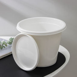 Цена за 2 шт. Горшок для цветов с поддоном «Альтернатива. Эконом», 3 л, пластиковый, белый