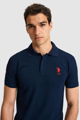 Erkek Slim Fit Polo Yaka Lacivert Basic Ti__rt - U.s. polo assn фото 2