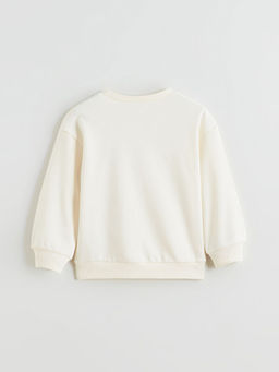 Bisiklet Yaka Hello Kitty Bask?l? K?z ?ocuk Sweatshirt