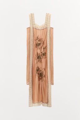 TEXTURED EMBROIDERED LACE DRESS - Zara фото 6