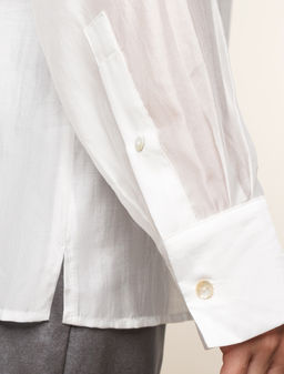 VILATTE / Блузка из полупрозрачного лиоцелла с натуральным шелком  фото 6