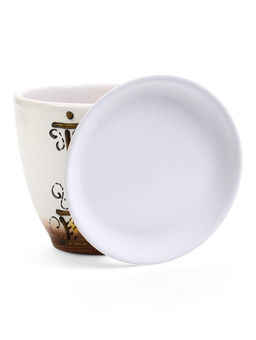 Горшок для цветов Вечер, 1 л, d=15 см, h=13 см, с поддоном, керамика, белый - Simaland фото 3