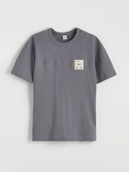 Bisiklet Yaka Bask?l? Erkek ?ocuk Ti??rt