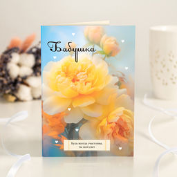 Открытка 4 шоколадки Бабушка (жёлтая с цветами) - 8 чудо фото 2