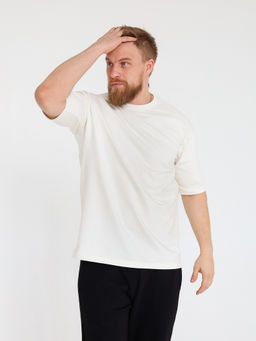 Футболка овер base unisex, тофу - Inzibe фото 11
