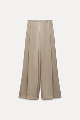 WIDE-LEG SATIN TROUSERS - Zara фото 6