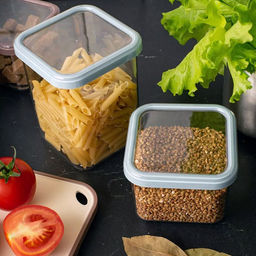 Банка для сыпучих продуктов пластмассовая Cubbo Light 0,6л, 11х11х8см (Россия) - Домашняя мода фото 3