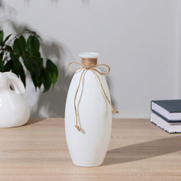 Ваза Пуаро, большая, 700 мл, d=2 см, 8?21.5 см, стекло, белая