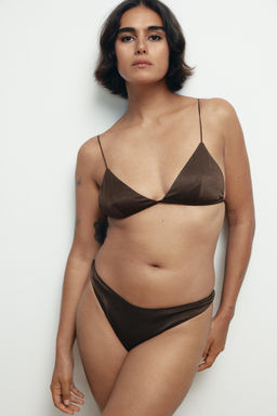 TEXTURED SILK THONG - Zara фото 3