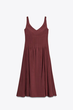 DRAWSTRING MIDI DRESS - Zara фото 5
