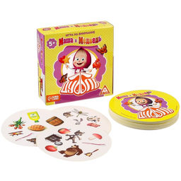 Карточная игра на скорость и реакцию Дуббль. Смотри-хватай, 55 карт, 5+, Маша и Медведь  фото 7