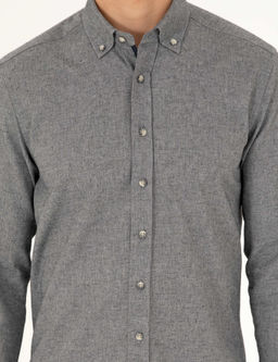 Gri Slim Fit Uzun Kollu G_mlek - Pierre cardin фото 6