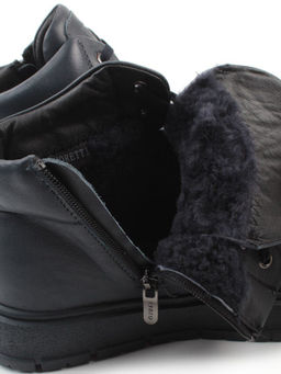 05-AW1010-2M DK. BLUE Ботинки зимние мужские (натуральная кожа, натуральный мех)
