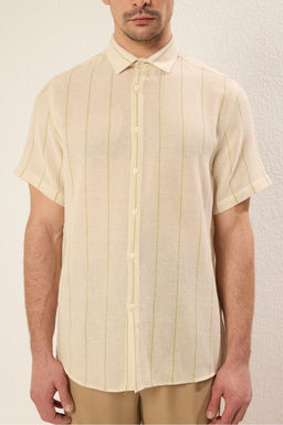 TRENDYOL MAN Premium Siyah Regular Fit Cizgili Dokulu Yazl?k Gomlek TMNSS23GO00063 - Trendyolmilla фото 9