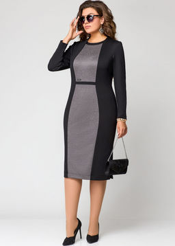 Платье EVA GRANT 7268-Р серый люрекс