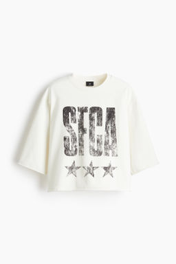 Camiseta cropped Oversized Fit