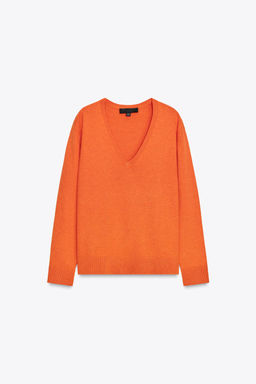 PLAIN KNIT V-NECK SWEATER - Zara фото 5