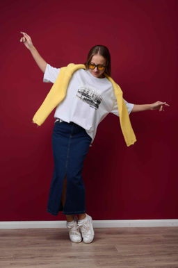 Футболка оверсайз унисекс "Восход" белый