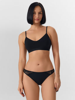 Цена за 2 штуки! Трусы бразилиана женские черные