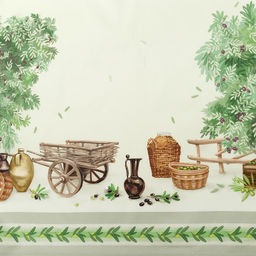 Скатерть Этель Olivia 180×145 см +/- 3 см, 100% хлопок, саржа 190 г/м²