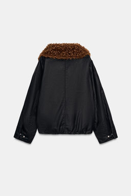 FAUX SHEARLING BOMBER JACKET ZW COLLECTION - Zara фото 10