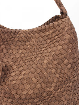 LACCOMA сумка СУ1053-0-винтаж коричневый эко кожа хлопок  фото 3