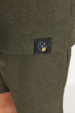 TRENDYOL MAN Siyah Regular Fit Sortlu Pijama Tak?m? TMNSS23PT00036 - Trendyolmilla фото 7