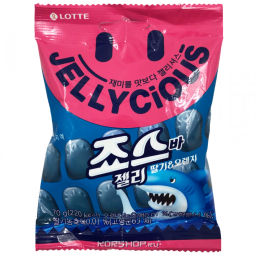 Жевательный мармелад Клубника и Апельсин Желейный/Jellycious Shark Lotte, Корея, 70 г Акция