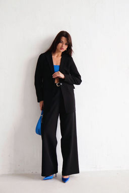 10618 Брюки-палаццо чёрные - Martichelli фото 7