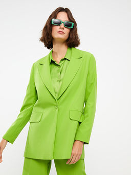 D?z Uzun Kollu Kad?n Ceket