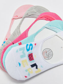 Desenli K?z ?ocuk Babet ?orap 5li - Waikiki фото 3