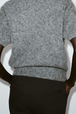 HIGH-WAIST SLIM FIT TROUSERS WITH ZIPPED HEM - Zara фото 13