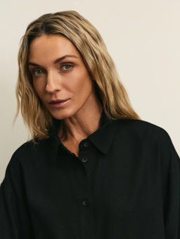 Льняная рубашка прямого кроя / Zarina фото 6