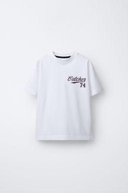 JOGGING T-SHIRT WITH LABEL - Zara фото 6