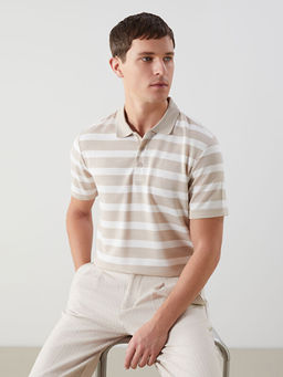 Polo Yaka K?sa Kollu ?izgili Erkek Ti??rt