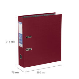 Expert Complete Регистратор PVC 75 мм 10 шт. Classic A4 арочный механ. лён вишневый 251792