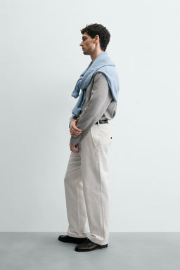 CAMISETA MEDIUM WEIGHT MANGA LARGA / Gris vigor? - Zara фото 4