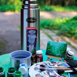 Термос 0,75 л "BIOSTAL" у/г, пробка с ситечком арт. NB-750Z