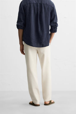 RELAXED FIT TEXTURED TROUSERS - Zara фото 37
