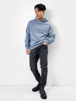 Худи мужское в сером цвете сизый 121751-2