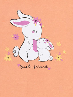 Bisiklet Yaka Tav?an Bask?l? K?z ?ocuk Sweatshirt - Waikiki фото 3