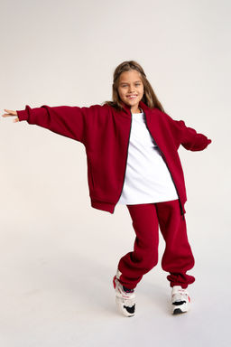 Бомбер утепленный, бордо - Inzibe фото 11