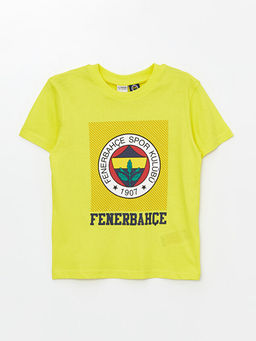 Bisiklet Yaka Fenerbah?e Bask?l? K?sa Kollu Erkek ?ocuk Ti??rt
