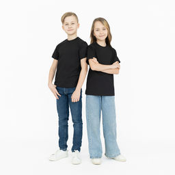 Футболка детская черная