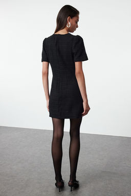 TRENDYOLMILLA Siyah A Kesim Cep Detayl? Mini Dokuma Elbise TWOAW25EL00169  фото 5