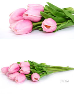 Цветок искусственный Тюльпан 30 см розово-фиолетовые / 1205 /уп 10/200/1200/ латэкс