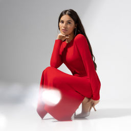 Платье облегающее с вырезом Королева бала (red) - Charutti фото 12