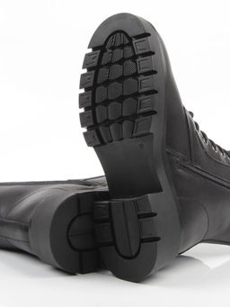 04-PAX86-1Z BLACK Ботинки зимние женские (натуральная кожа, 100% шерсть)